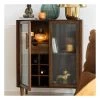 M-S Buffet 2 Portes 90x45x107 Cm En Manguier Marron - WIOTA