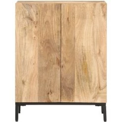 TRUE DEAL Buffet 60x35x77 Cm Bois De Manguier Massif -Buffet et enfilade Soldes 47188215 3