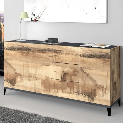 AHD AMAZING HOME DESIGN Buffet 3 Portes 3 Tiroirs 160x40cm Design Moderne Rebecca Report 1 AHD AMAZING HOME DESIGN Buffet 3 Portes 3 Tiroirs 160x40cm Design Moderne Rebecca Report