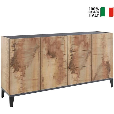 AHD AMAZING HOME DESIGN Buffet 3 Portes 3 Tiroirs 160x40cm Design Moderne Rebecca Report 2 AHD AMAZING HOME DESIGN Buffet 3 Portes 3 Tiroirs 160x40cm Design Moderne Rebecca Report – Image 2