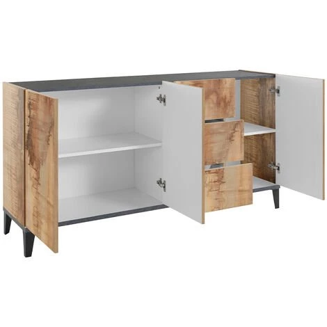 AHD AMAZING HOME DESIGN Buffet 3 Portes 3 Tiroirs 160x40cm Design Moderne Rebecca Report 4 AHD AMAZING HOME DESIGN Buffet 3 Portes 3 Tiroirs 160x40cm Design Moderne Rebecca Report – Image 4