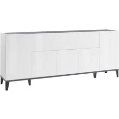 AHD AMAZING HOME DESIGN Buffet 200x40cm Design 5 Portes Compartiment Rabattable Entrée Salon Stephanie 7 AHD AMAZING HOME DESIGN Buffet 200x40cm Design 5 Portes Compartiment Rabattable Entrée Salon Stephanie -Buffet et enfilade Soldes 47249118 3