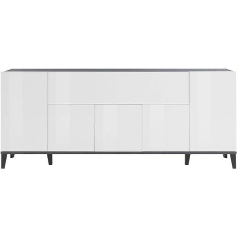 AHD AMAZING HOME DESIGN Buffet 200x40cm Design 5 Portes Compartiment Rabattable Entrée Salon Stephanie 5 AHD AMAZING HOME DESIGN Buffet 200x40cm Design 5 Portes Compartiment Rabattable Entrée Salon Stephanie – Image 5