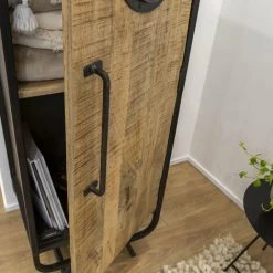 MADE IN MEUBLES Meuble De Rangement En Bois De Manguier Nautilus - Noir -Buffet et enfilade Soldes 47373054 3