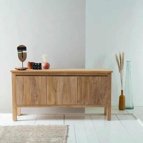 BOIS DESSUS BOIS DESSOUS Buffet En Bois De Teck 150 Cm - Naturel 1 BOIS DESSUS BOIS DESSOUS Buffet En Bois De Teck 150 Cm - Naturel