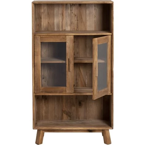 MADE IN MEUBLES Vaisselier En Bois Recyclé Blaise 90cm - Marron 1 MADE IN MEUBLES Vaisselier En Bois Recyclé Blaise 90cm - Marron