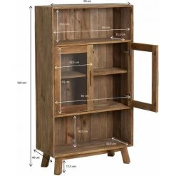 MADE IN MEUBLES Vaisselier En Bois Recyclé Blaise 90cm - Marron 5 MADE IN MEUBLES Vaisselier En Bois Recyclé Blaise 90cm - Marron -Buffet et enfilade Soldes 47662880 2