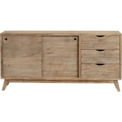 MADE IN MEUBLES Buffet En Bois De Sapin Natural - Marron