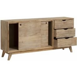 MADE IN MEUBLES Buffet En Bois De Sapin Natural - Marron -Buffet et enfilade Soldes 47662881 3