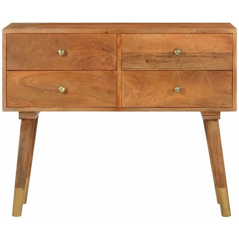 TRUE DEAL Buffet 85x40x70 Cm Bois De Manguier Solide 3 TRUE DEAL Buffet 85x40x70 Cm Bois De Manguier Solide – Image 3