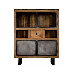 M-S Buffet 4 Portes 1 Tiroir 120x40x150 Cm En Acacia Vernis - KANTE