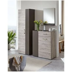 Commode 2 Portes Et 1 Tiroir H100 Cm - Alan - Calicosy - Chêne Clair -Buffet et enfilade Soldes 47980846 2