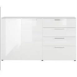 Buffet Coloris Blanc En Mélamine - 186 X 107 X 40 Cm -PEGANE- -Buffet et enfilade Soldes 48813742 2