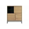 HELLIN Buffet 3 Portes En Bois - LANA - Bois Clair
