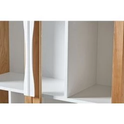 HELLIN Vitrine Scandinave Colorée En Bois 2 Portes Vitrées 2 Tablettes - AVALON - Blanc 7 HELLIN Vitrine Scandinave Colorée En Bois 2 Portes Vitrées 2 Tablettes - AVALON - Blanc -Buffet et enfilade Soldes 49302562 3