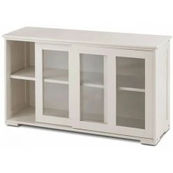DéCOSHOP26 Buffet De Cuisine Commode Rangement Cuisine 2 Etagères Avec 2 Porte Coulissantes Beige - Beige -Buffet et enfilade Soldes 49467233 2