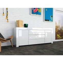 TFT HOME FURNITURE Buffet AMBER Blanc -Buffet et enfilade Soldes 49480024 3