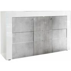 TFT HOME FURNITURE Buffet BUILD Blanc/ciment