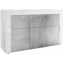TFT HOME FURNITURE Buffet BUILD Blanc/ciment