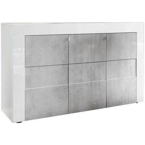 TFT HOME FURNITURE Buffet BUILD Blanc/ciment 1 TFT HOME FURNITURE Buffet BUILD Blanc/ciment