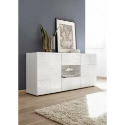 TFT HOME FURNITURE Buffet BREZ Blanc 5 TFT HOME FURNITURE Buffet BREZ Blanc -Buffet et enfilade Soldes 49480093 3