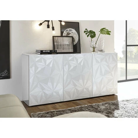 TFT HOME FURNITURE Buffet PRAGUE Blanc 2 TFT HOME FURNITURE Buffet PRAGUE Blanc – Image 2