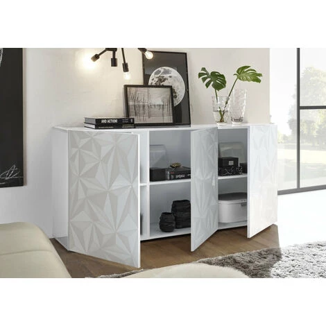 TFT HOME FURNITURE Buffet PRAGUE Blanc 3 TFT HOME FURNITURE Buffet PRAGUE Blanc – Image 3