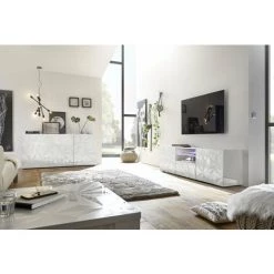 TFT HOME FURNITURE Buffet PRAGUE Blanc 8 TFT HOME FURNITURE Buffet PRAGUE Blanc -Buffet et enfilade Soldes 49480094 4