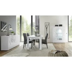 TFT HOME FURNITURE Buffet PRAGUE Blanc 9 TFT HOME FURNITURE Buffet PRAGUE Blanc -Buffet et enfilade Soldes 49480094 5