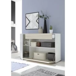 TFT HOME FURNITURE Buffet NICO Blanc/chêne -Buffet et enfilade Soldes 49480114 3