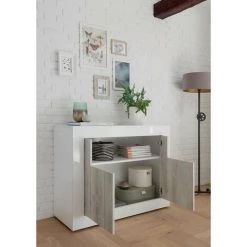 TFT HOME FURNITURE Meuble D'entrée LIPARI Blanc 6 TFT HOME FURNITURE Meuble D'entrée LIPARI Blanc -Buffet et enfilade Soldes 49480125 3