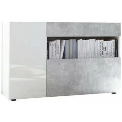 TFT HOME FURNITURE Buffet NICO Blanc/ciment