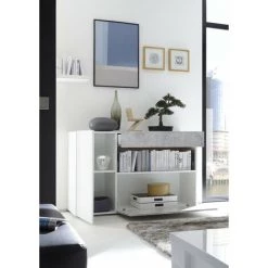 TFT HOME FURNITURE Buffet NICO Blanc/ciment 5 TFT HOME FURNITURE Buffet NICO Blanc/ciment -Buffet et enfilade Soldes 49480140 3