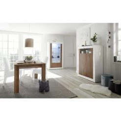 TFT HOME FURNITURE Buffet 2 Portes LIPARI Noyer -Buffet et enfilade Soldes 49480144 5