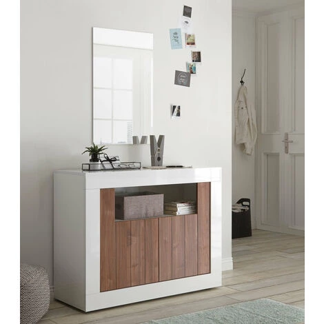 TFT HOME FURNITURE Meuble D'entrée LIPARI Noyer 2 TFT HOME FURNITURE Meuble D'entrée LIPARI Noyer – Image 2