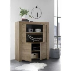 TFT HOME FURNITURE Buffet PANAMA Chêne Foncé -Buffet et enfilade Soldes 49480180 3