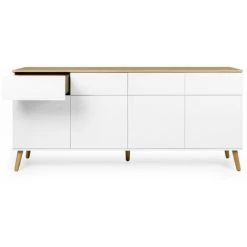 TFT HOME FURNITURE Buffet 4portes/4tiroirs CASPER Blanc 7 TFT HOME FURNITURE Buffet 4portes/4tiroirs CASPER Blanc -Buffet et enfilade Soldes 49480198 3