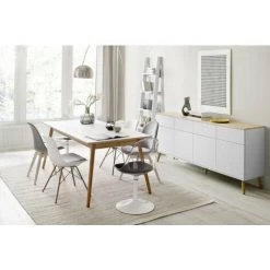 TFT HOME FURNITURE Buffet 4portes/4tiroirs CASPER Blanc 9 TFT HOME FURNITURE Buffet 4portes/4tiroirs CASPER Blanc -Buffet et enfilade Soldes 49480198 5