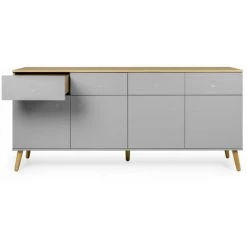 TFT HOME FURNITURE Buffet 4portes/4tiroirs CASPER Gris 7 TFT HOME FURNITURE Buffet 4portes/4tiroirs CASPER Gris -Buffet et enfilade Soldes 49480246 3