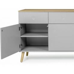 TFT HOME FURNITURE Buffet 4portes/4tiroirs CASPER Gris 8 TFT HOME FURNITURE Buffet 4portes/4tiroirs CASPER Gris -Buffet et enfilade Soldes 49480246 4