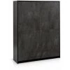 TFT HOME FURNITURE Buffet LISBONA Noir/oxyde