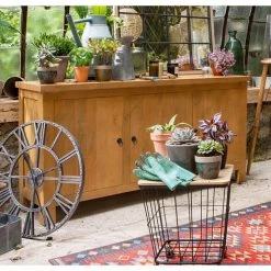 Buffet 3 Portes En Bois De Manguier Coloris Marron - Longueur 160 X Profondeur 39,5 X Hauteur 80,5 Cm -PEGANE- -Buffet et enfilade Soldes 49897625 3