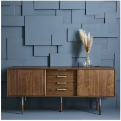 Buffet En Bois Massif 2 Portes Et 4 Tiroirs - L200 X H81cm - Alturas - Signature - Bois Foncé 5 Buffet En Bois Massif 2 Portes Et 4 Tiroirs - L200 X H81cm - Alturas - Signature - Bois Foncé -Buffet et enfilade Soldes 49905533 2