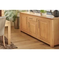 HELLIN Buffet Bas Moderne En Chêne Clair 3 Portes 1 Tiroir - BOSTON - Bois Clair 6 HELLIN Buffet Bas Moderne En Chêne Clair 3 Portes 1 Tiroir - BOSTON - Bois Clair -Buffet et enfilade Soldes 49950994 2