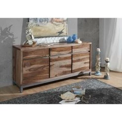 MASSIVMOEBEL24.DE Buffet 175x45 Palissandre Teinté Brun LE HAVRE #09 - Brun
