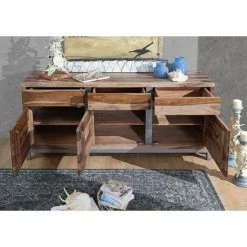 MASSIVMOEBEL24.DE Buffet 175x45 Palissandre Teinté Brun LE HAVRE #09 - Brun -Buffet et enfilade Soldes 50647550 3
