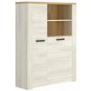 Buffet Meuble De Rangement 2portes Coloris Fines / Milano - Longueur 139 X Hauteur 104 X Profondeur 33 Cm -PEGANE-