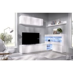 Ensemble Séjour De 4 éléments Coloris Blanc Brillant + Eclairage LED -PEGANE- 7 Ensemble Séjour De 4 éléments Coloris Blanc Brillant + Eclairage LED -PEGANE- -Buffet et enfilade Soldes 50697872 3