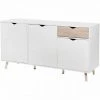 AUTRES Buffet - Aspect Bois - Style Scandinave - 3 Portes - ILDA - L 150 X P 40 X H 75 Cm