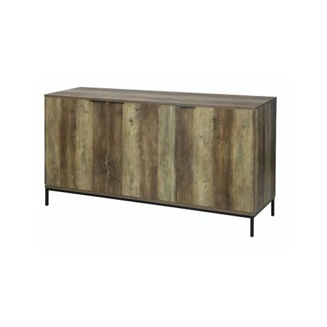WADIGA Buffet En Bois Et Métal 3 Portes - Bois 1 WADIGA Buffet En Bois Et Métal 3 Portes - Bois